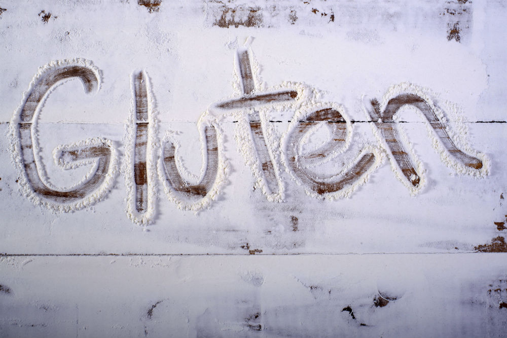 Gluten written in flour