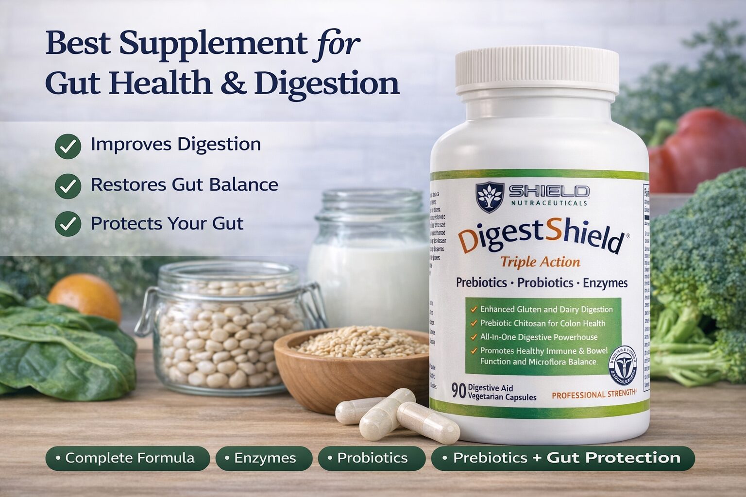 Best Supplements for Gut Health and Digestion, DigestShield for digestive health support