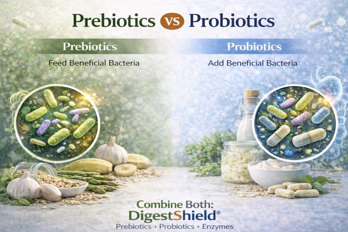 Prebiotics vs probiotics